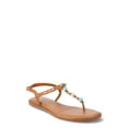 thumbnail image 1 of Time and Tru Women's Jeweled T-Strap Sandal, 1 of 5