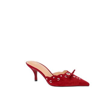Time and Tru Women's Studded Kitten Heel Mules