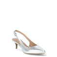 thumbnail image 1 of Time and Tru Women's Slingback Kitten Heel Pumps, 1 of 7