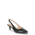thumbnail image 1 of Time and Tru Women's Slingback Kitten Heel Pumps, 1 of 7