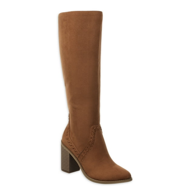 Time and Tru Women' s Knee-High Heeled Boots - Walmart.com