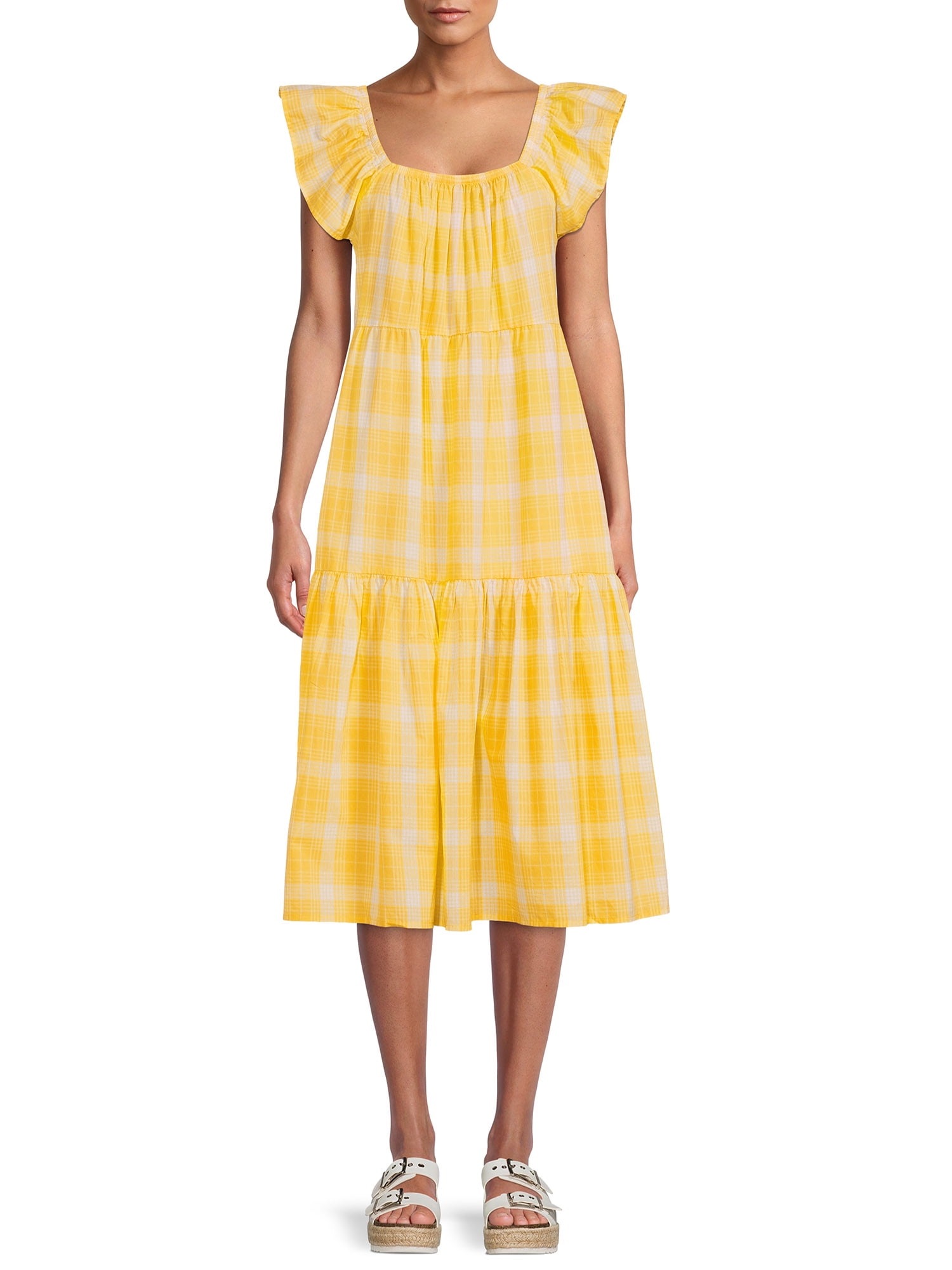 Time and Tru Women's Knee Length TShirt Dress with Chest Pocket