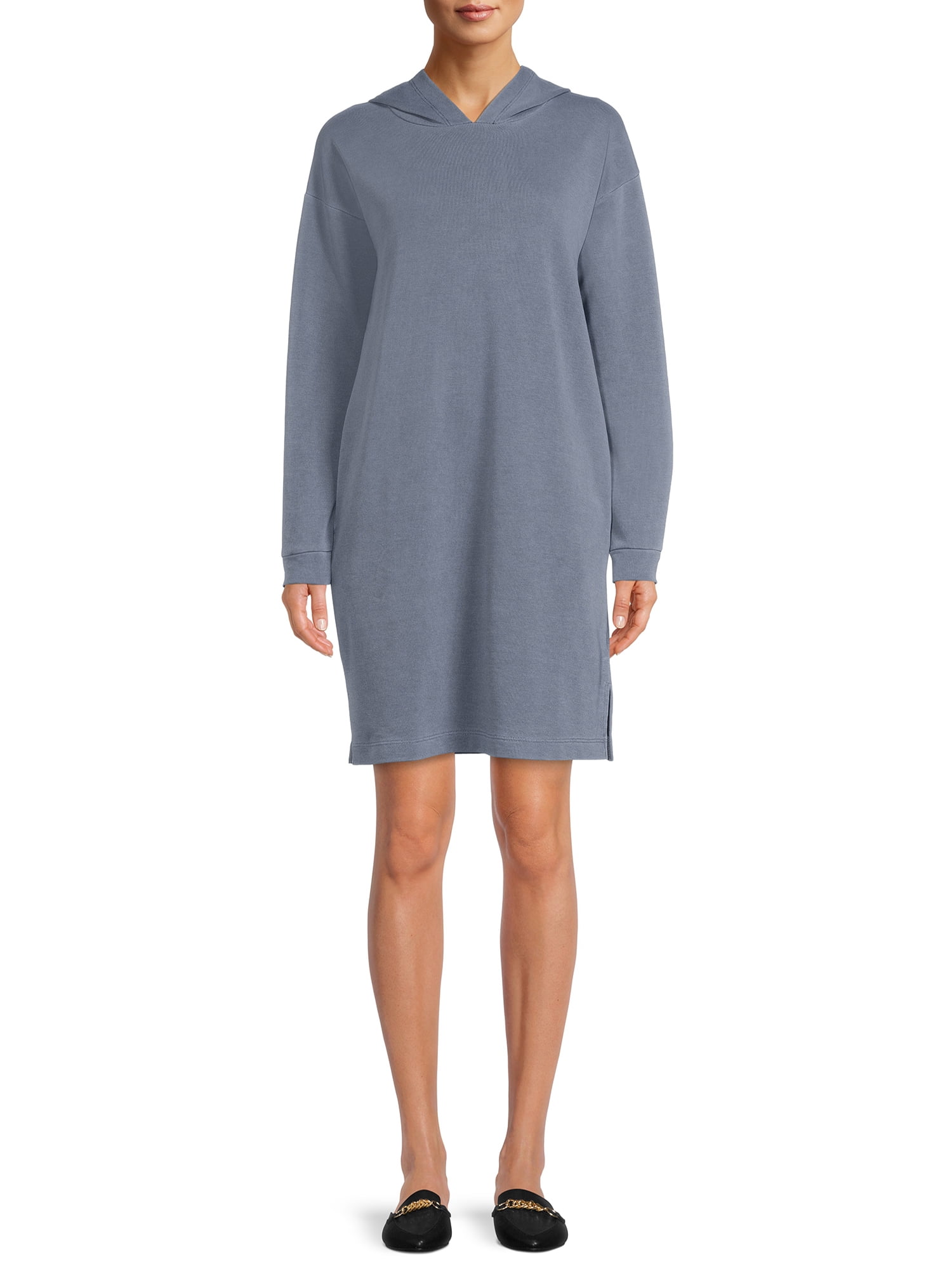 Time and Tru Women's Knee Length TShirt Dress with Chest Pocket