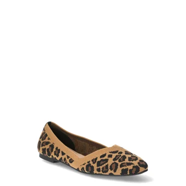 Time and Tru Women's Knit Ballet Flats, Sizes 6-11