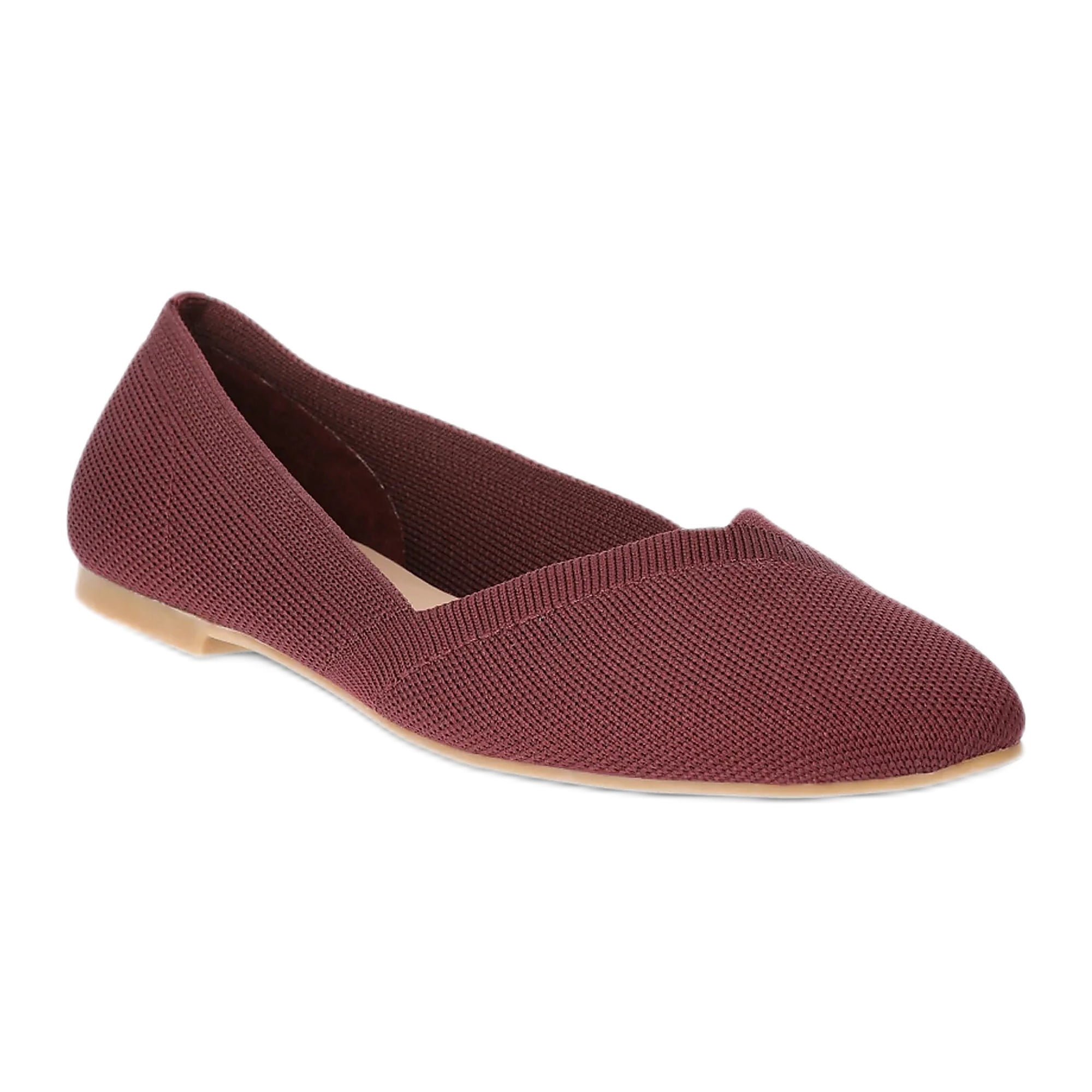Time and Tru Women's Knit Ballet Flats