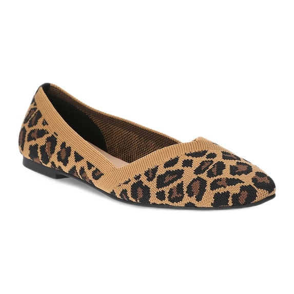 Time and Tru Women's Knit Ballet Flats