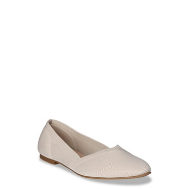 Time and Tru Women's Knit Ballet Flats, Sizes 6-11