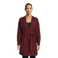 thumbnail image 1 of Time and Tru Women's Knit Coatigan with Belt, Sizes XS-XXXL, 1 of 6