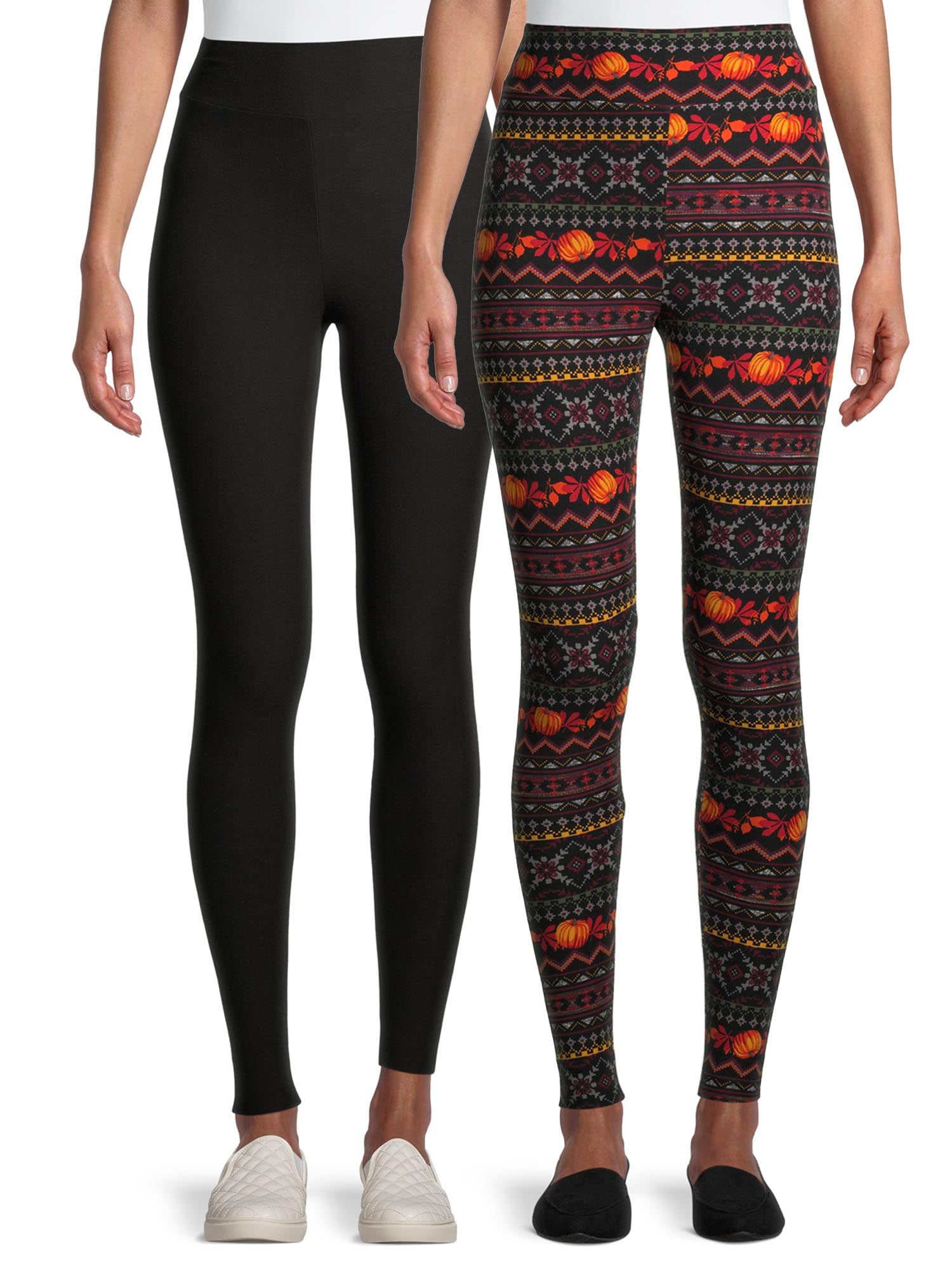 Time and Tru Christmas Athletic Leggings for Women