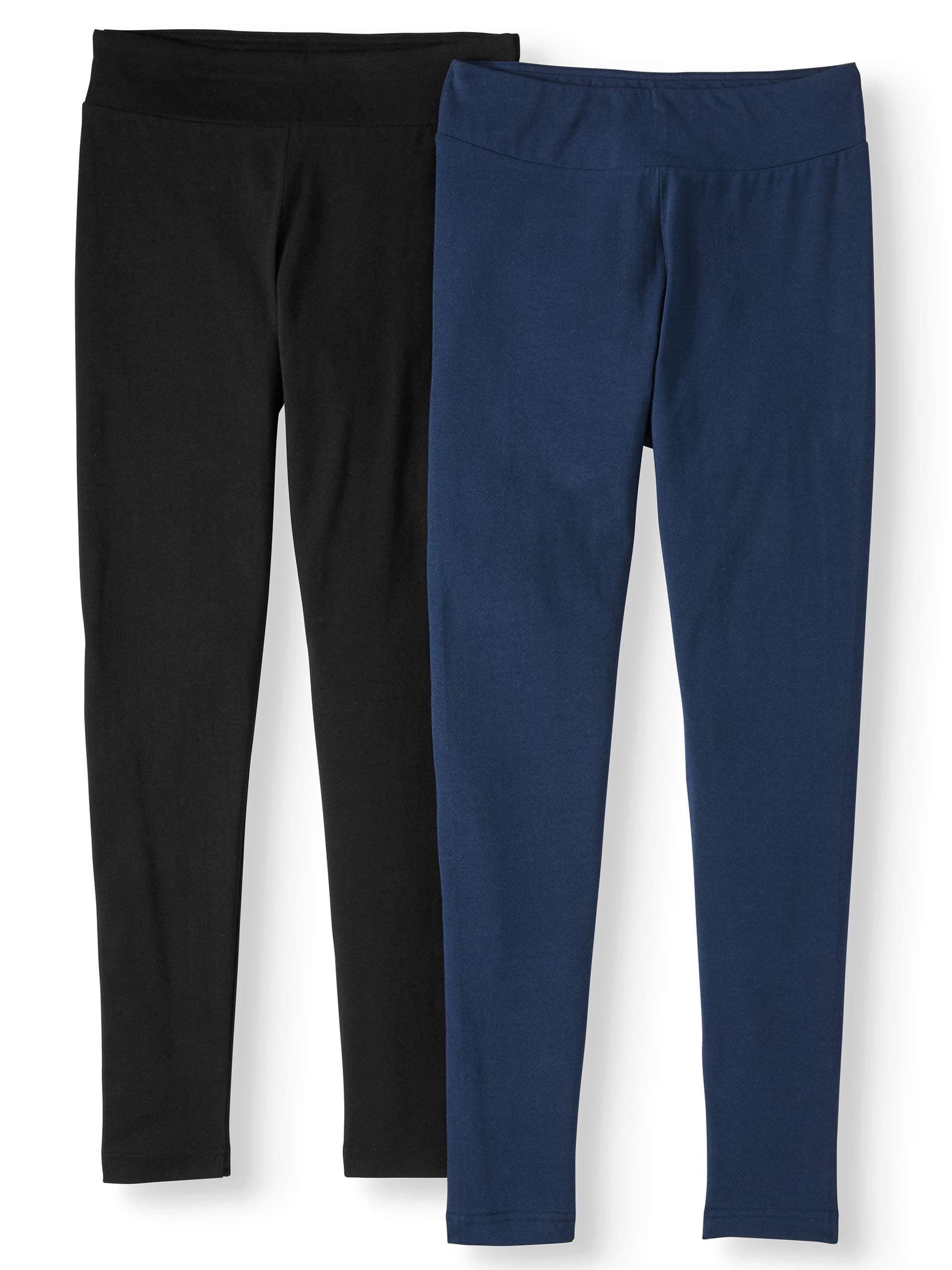 Time and Tru Women's Knit Leggings, 2Pack