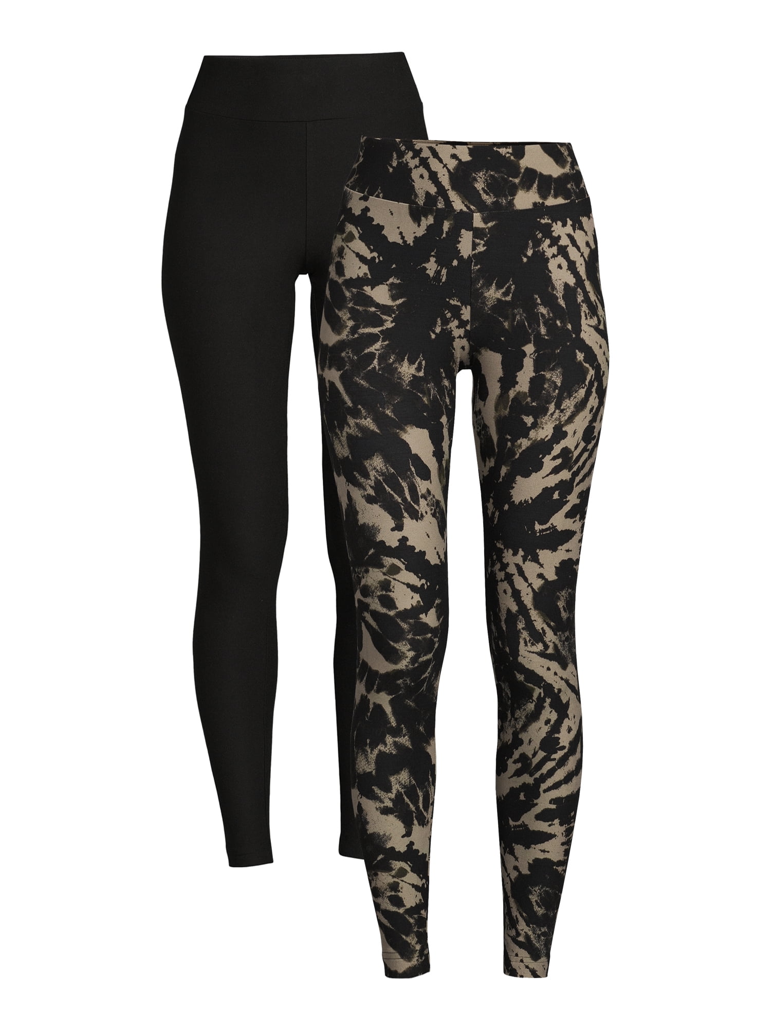 Time and Tru Women's Knit Leggings, 2Pack