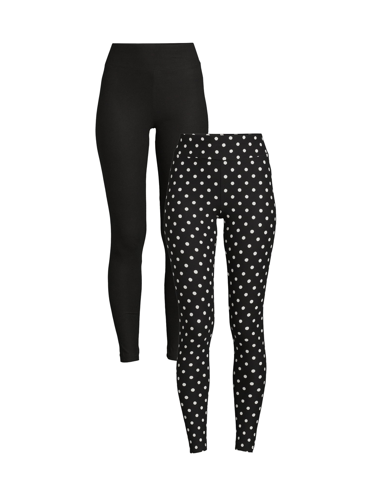 Time and Tru Women's Knit Leggings, 2-Pack