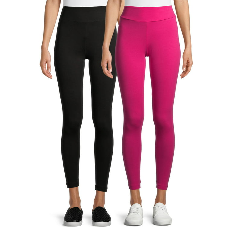 Time and Tru Women's Knit Leggings, 2-pack 