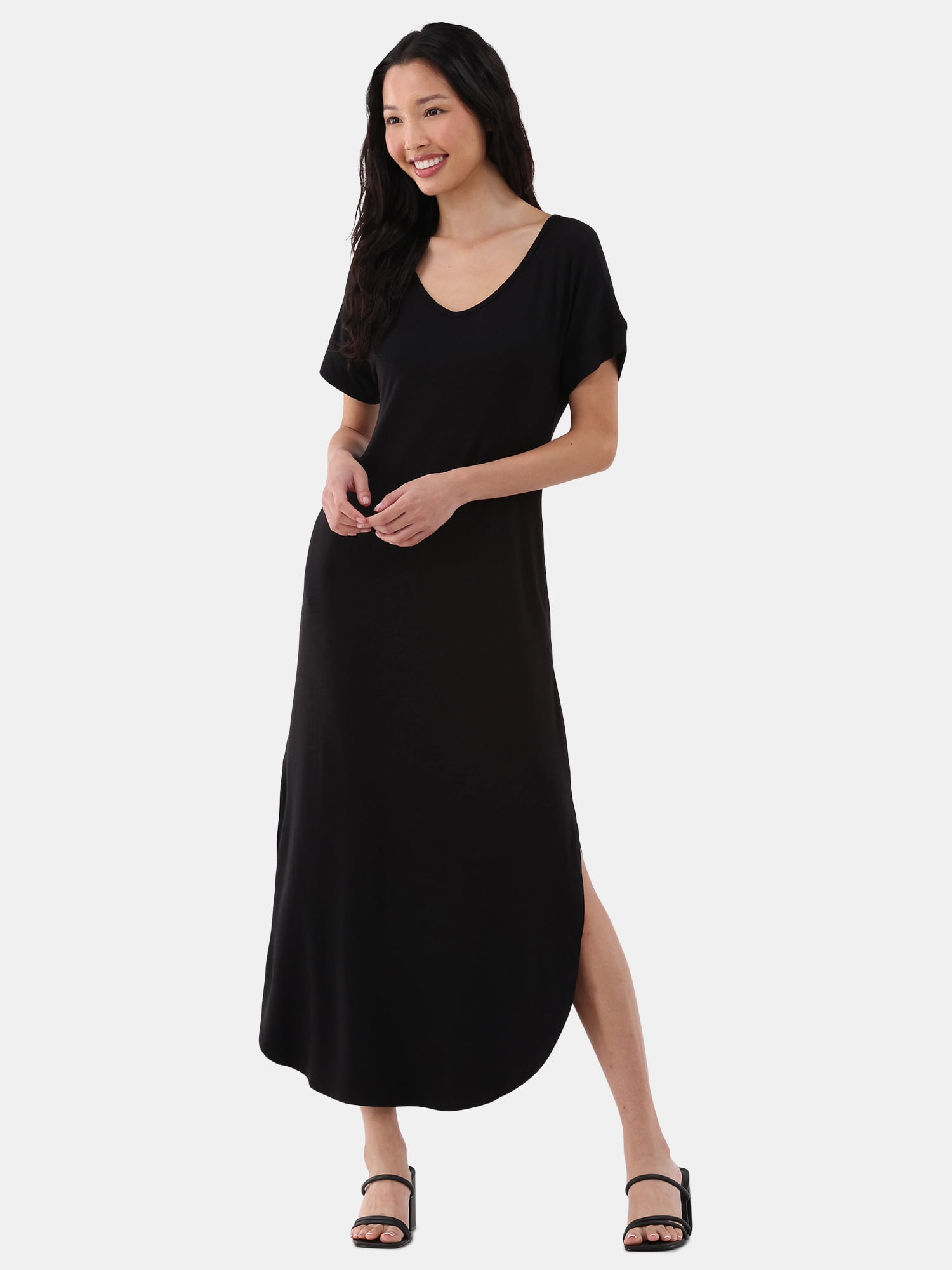 fitted lace wedding dress Naomi Short Sleeve Maxi Dress main image 1