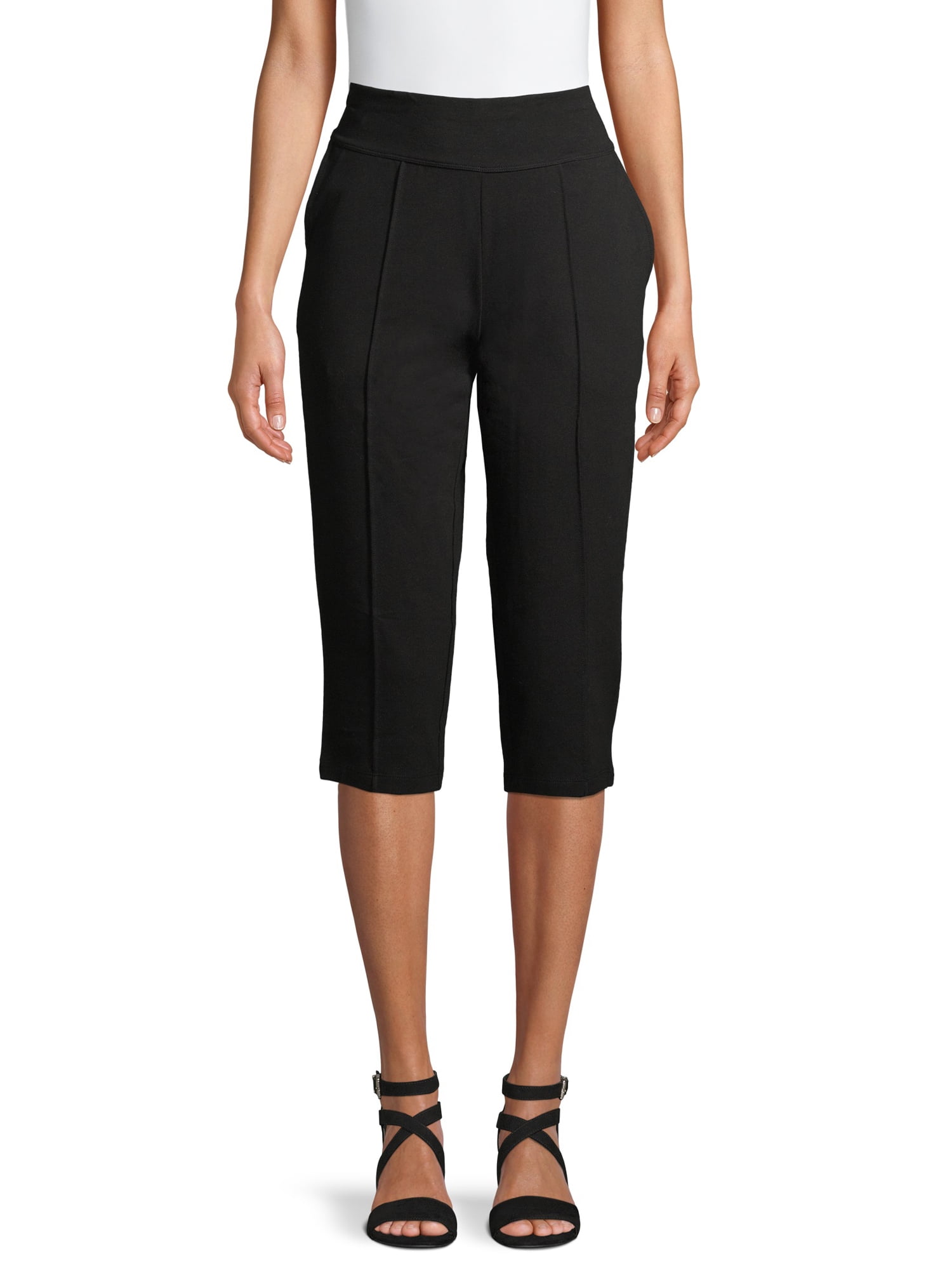 Time and Tru Women's Knit Pull On Capri Pants