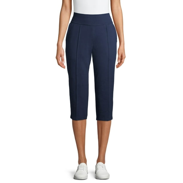 Time and Tru Women's Knit Pull On Capri Pants