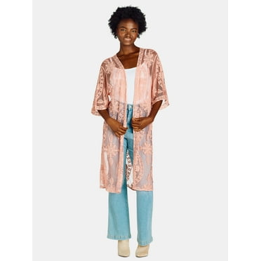 Time and Tru Women's Lace Coverup, Sizes S-3XL