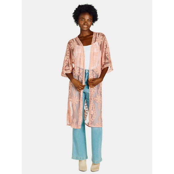 Time and Tru Women's Lace Coverup, Sizes S-3XL
