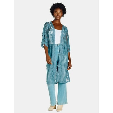 Time and Tru Women's Lace Coverup, Sizes S-3XL