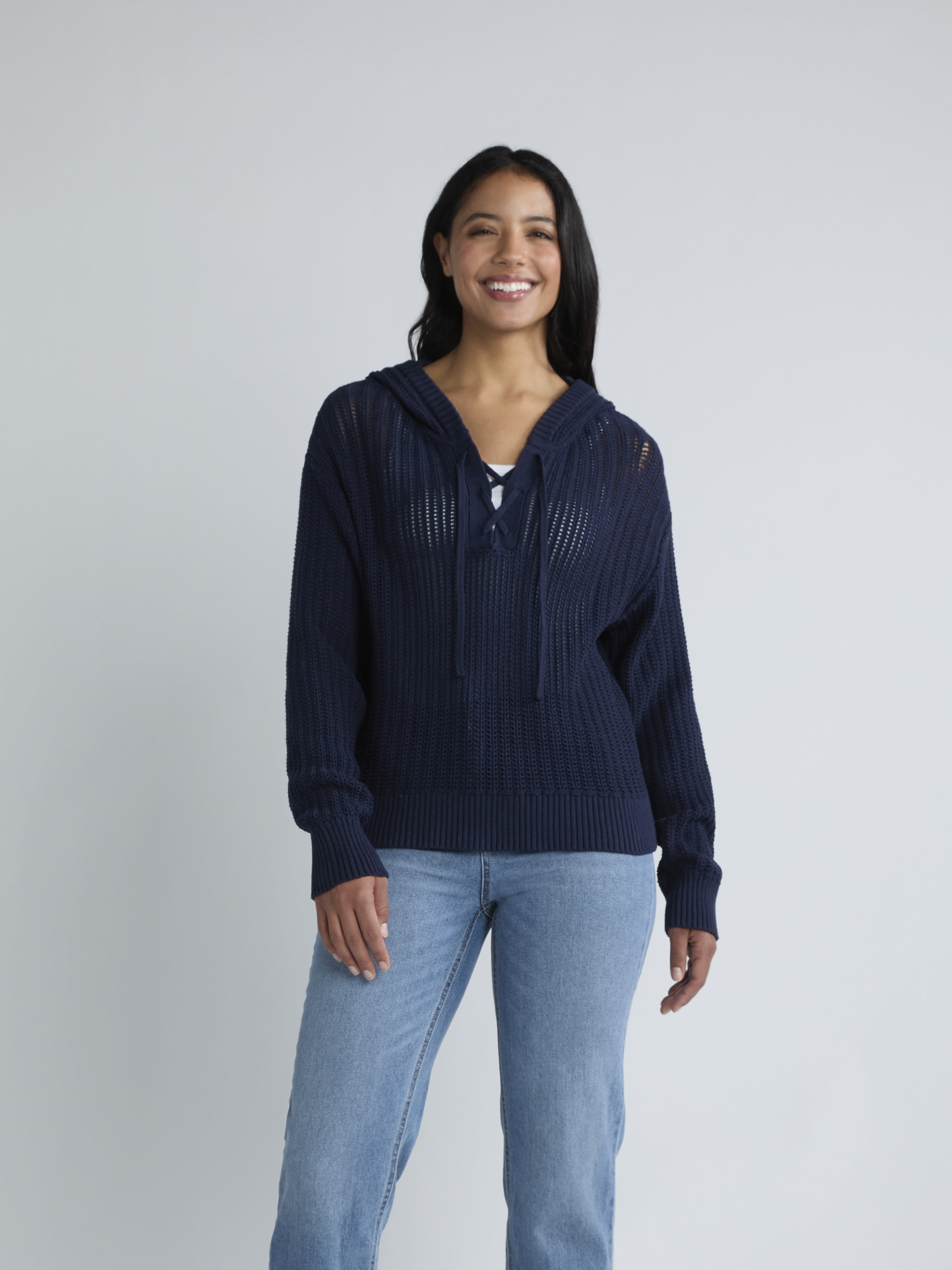 Time and Tru Women's and Women's Plus Chenille Crewneck