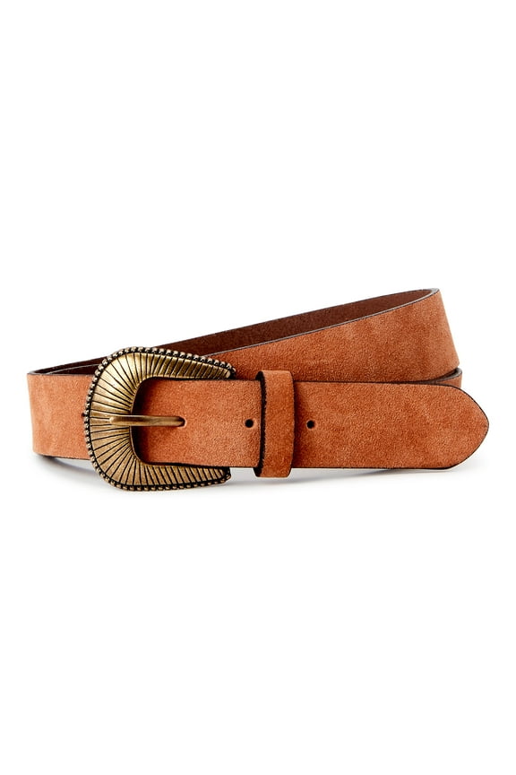 Women's Leather Belt, Cognac