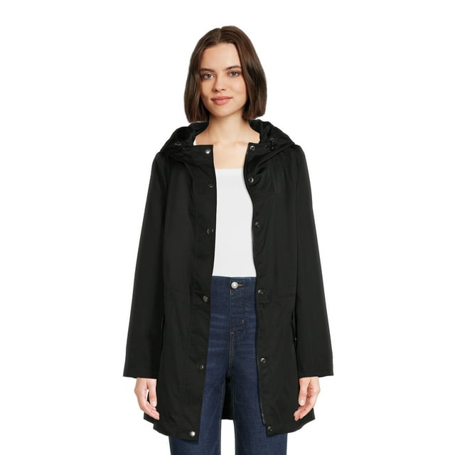 Time and Tru Women's Lightweight Anorak Jacket with Hood, Sizes XS3X