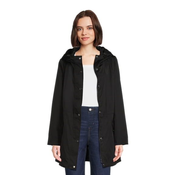 Time and Tru Women's Lightweight Anorak Jacket with Hood, Sizes XS-3X