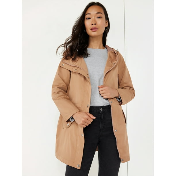 Time and Tru Women's Lightweight Anorak Jacket with Hood, Sizes XS3X