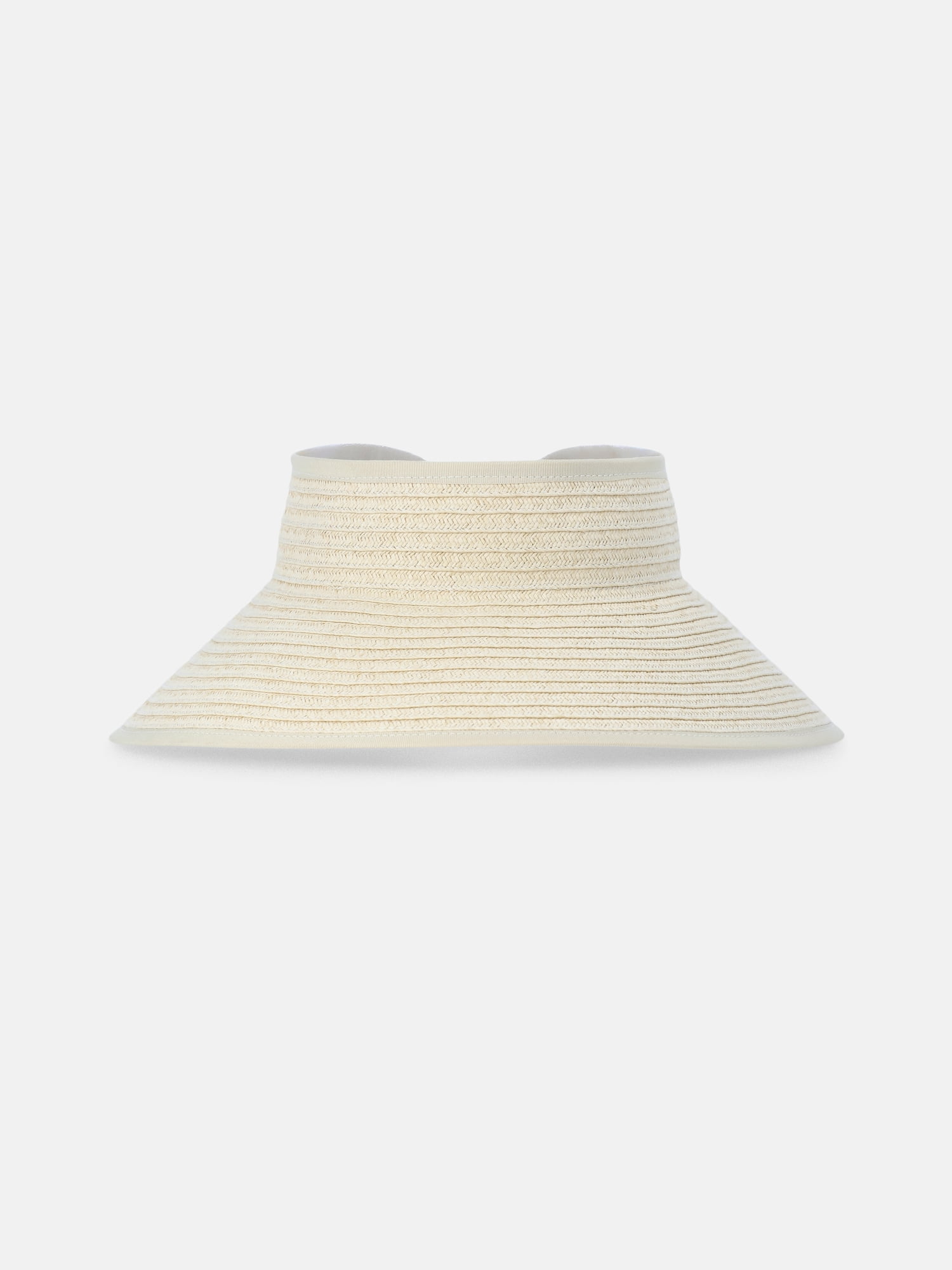 Women's Lightweight Packable Straw Visor Hat, Light Natural