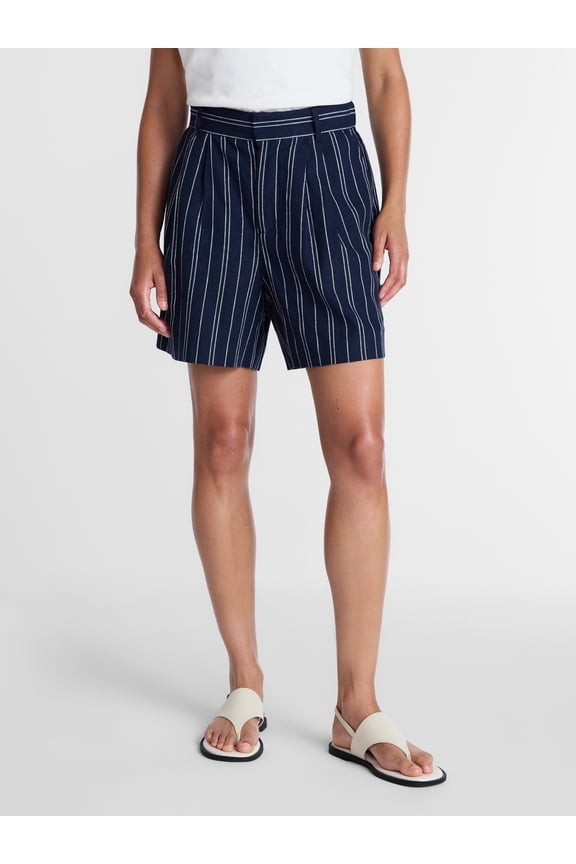 Women's Linen Blend Shorts, 5" Inseam, Sizes XS-XXXL