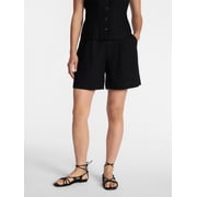 Time and Tru Women's Linen Blend Shorts, 5" Inseam, Sizes XS-XXXL