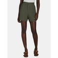 thumbnail image 1 of Time and Tru Women’s Linen Blend Shorts, 5” Inseam, Sizes XS-XXXL, 1 of 5