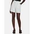 thumbnail image 1 of Time and Tru Women’s Linen Blend Shorts, 5” Inseam, Sizes XS-XXXL, 1 of 5