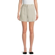 Time and Tru Women’s Linen-Blend Shorts, 5” Inseam, Sizes XS-XXXL