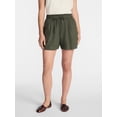 thumbnail image 1 of Time and Tru Women's Linen Blend Shorts, Sizes XS-XXXL, 1 of 6