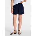 thumbnail image 1 of Time and Tru Women's Linen Blend Shorts, Sizes XS-XXXL, 1 of 7