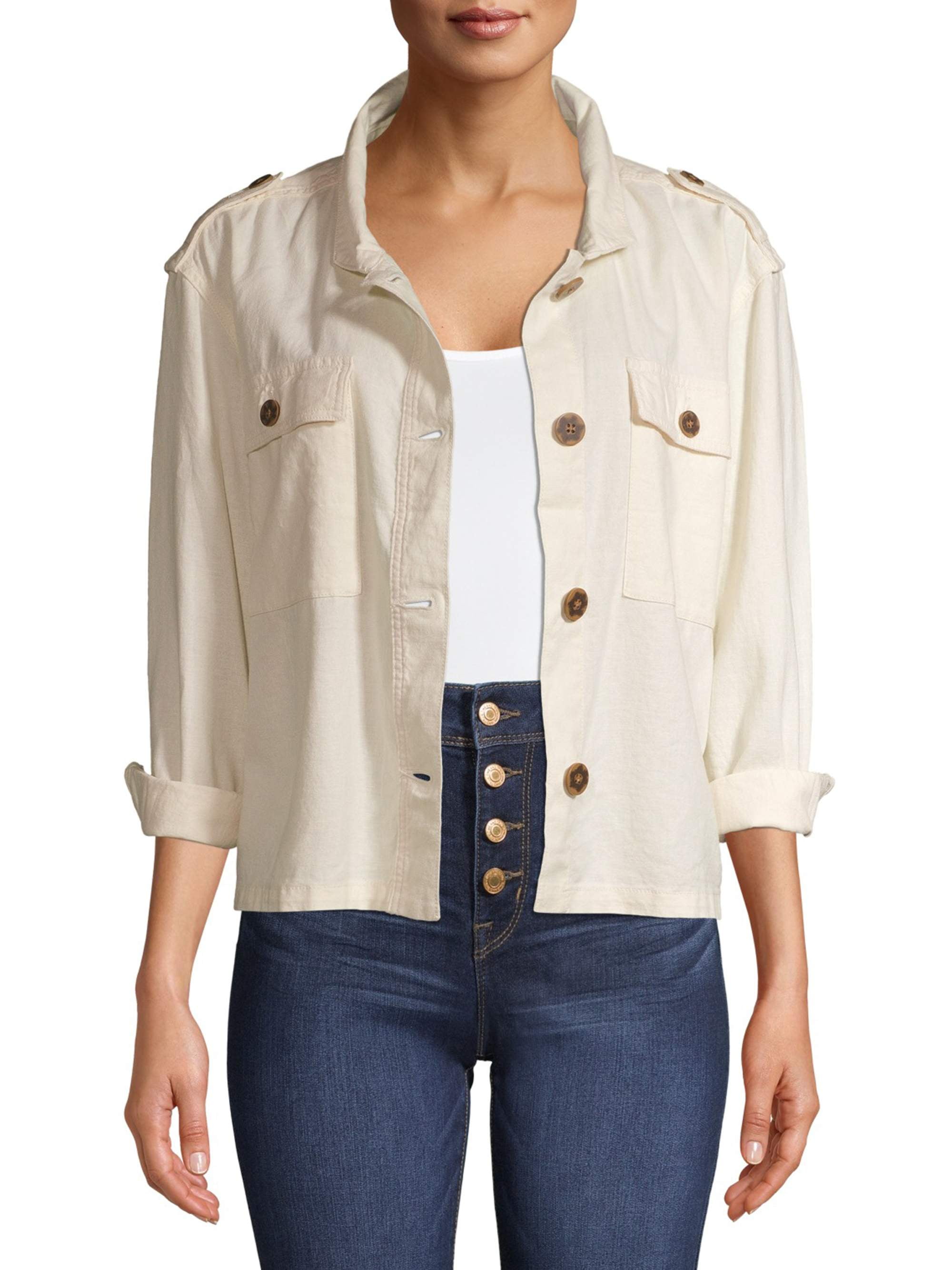 Time and Tru Women's Linen Jacket