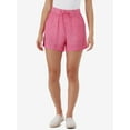 thumbnail image 1 of Time and Tru Women's Linen Blend Pull On Shorts, 3.5" Inseam, Sizes XS-XXXL, 1 of 5