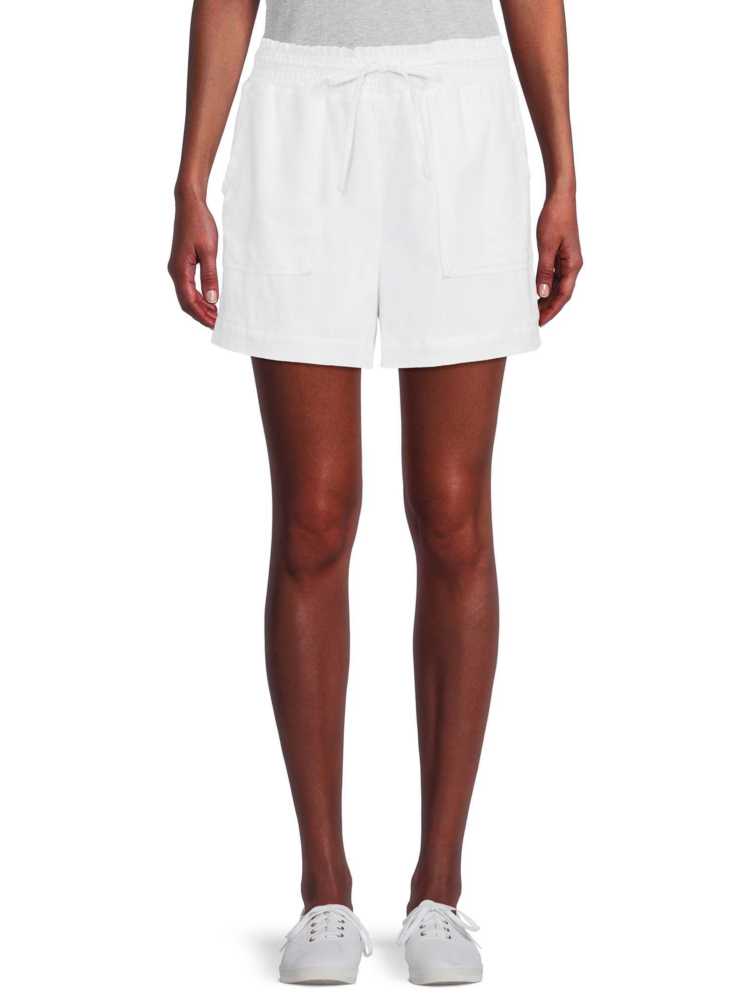 Time and Tru Women's Linen Shorts - image 1 of 5