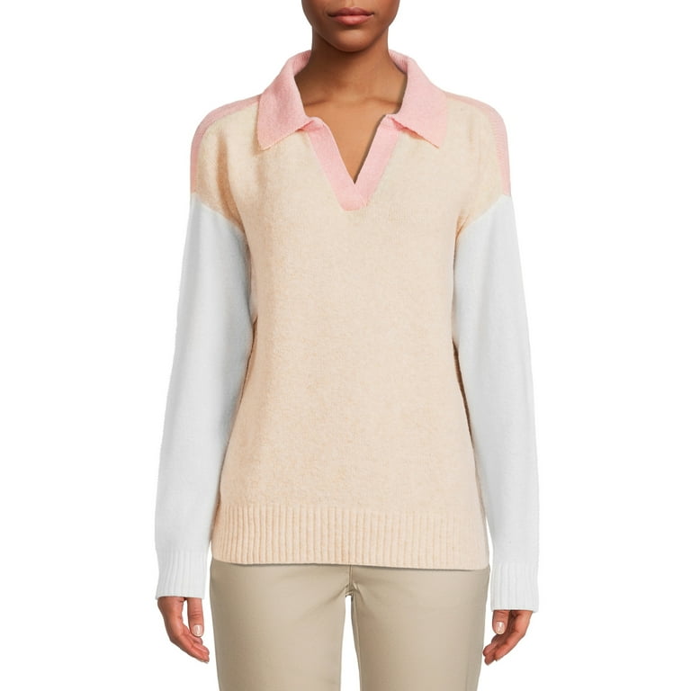 New V-Neck Long Sleeve Colorblock Sweater New V-Neck Long Sleeve Colorblock Sweater