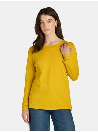 Cute yellow long sleeve shirts 2025