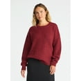 thumbnail image 1 of Time and Tru Women's and Women’s Plus Textured Stitch Sweater, Midweight, Sizes XS-4X, 1 of 5