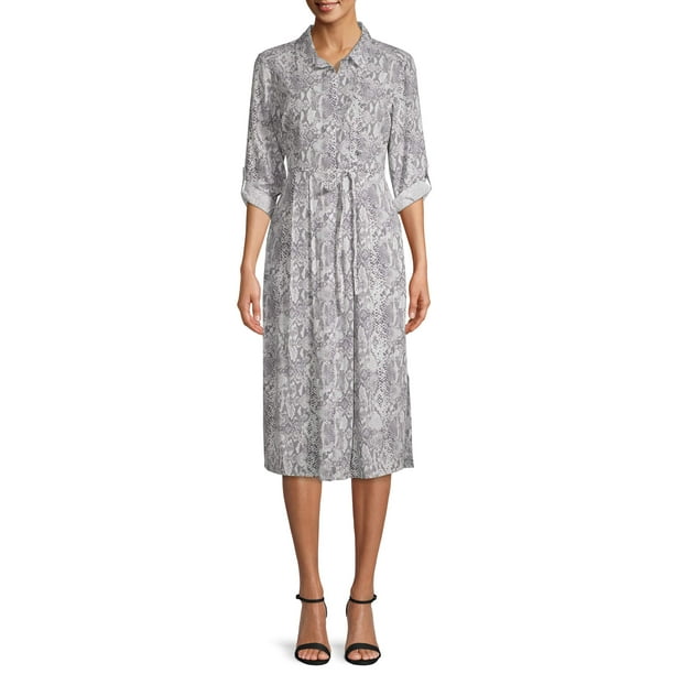 Time and Tru Women's Long Sleeve Dress - Walmart.com