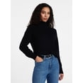 thumbnail image 1 of Time and Tru Women's Funnel Neck Sweater, Midweight, Sizes XS-XXXL, 1 of 6