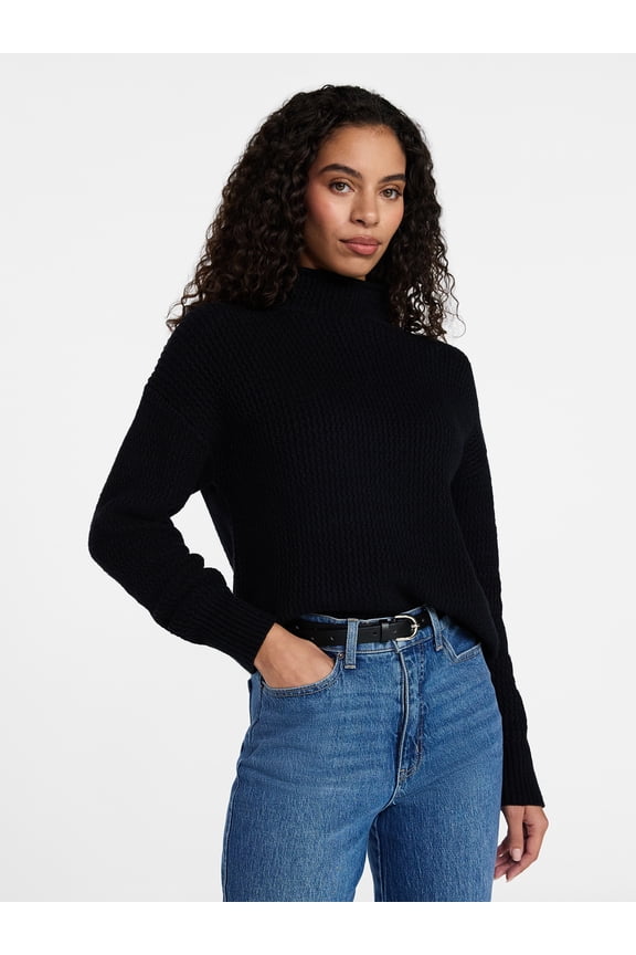 Women's Funnel Neck Sweater, Midweight, Sizes XS-XXXL