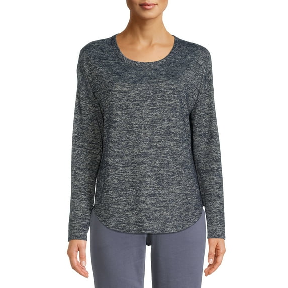Time and Tru Women's Long Sleeve Hacci T-Shirt