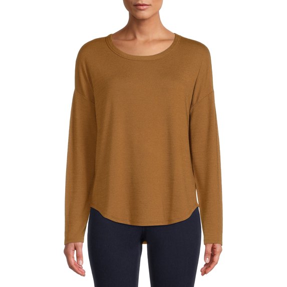 Time and Tru Women's Long Sleeve Hacci T-Shirt