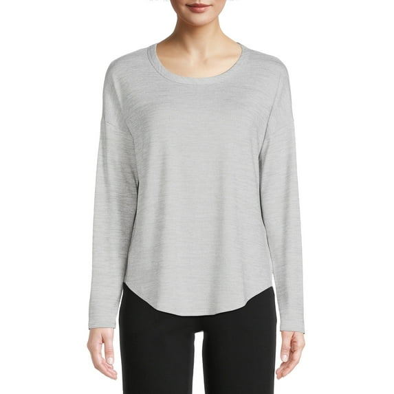 Time and Tru Women's Long Sleeve Hacci T-Shirt