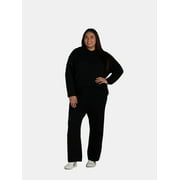 Time and Tru Women's and Women’s Plus Sweater Hoodie and Pants Set, Sizes XS-4X