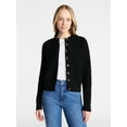 thumbnail image 1 of Time and Tru Women's Button Front Textured Cardigan, Sizes XS-XXXL, 1 of 5
